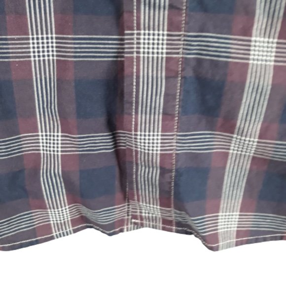 Lacoste Button Down Shirt Mens Size 38 Multicolor Plaid Long Sleeve Croc Logo - Picture 5 of 12